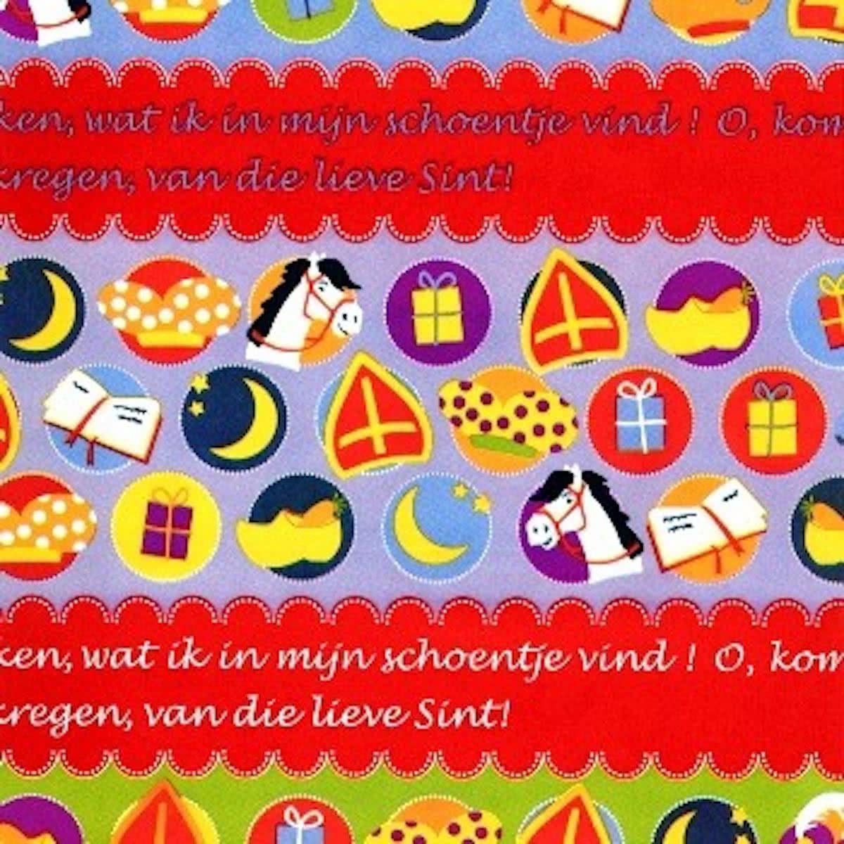 Cadeaupapier Sint - print 23 - 70cm - 200m - 70gr | Winkelrol / Toonbankrol / Geschenkpapier / Kadopapier / Inpakpapier